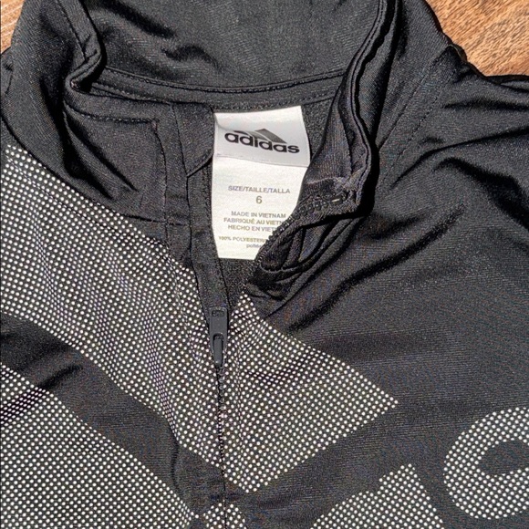 Adidas Kids Black and Gray Jacket - Picture 2 of 3